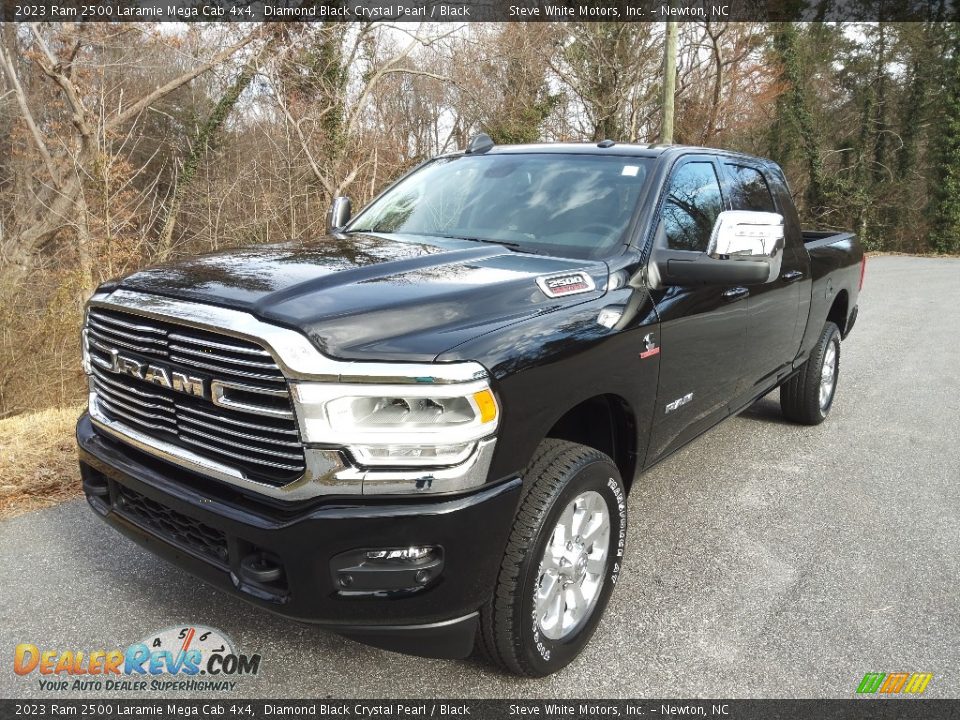 Diamond Black Crystal Pearl 2023 Ram 2500 Laramie Mega Cab 4x4 Photo #2