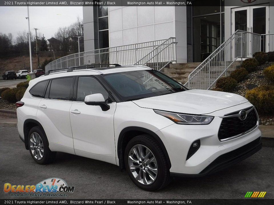 2021 Toyota Highlander Limited AWD Blizzard White Pearl / Black Photo #1