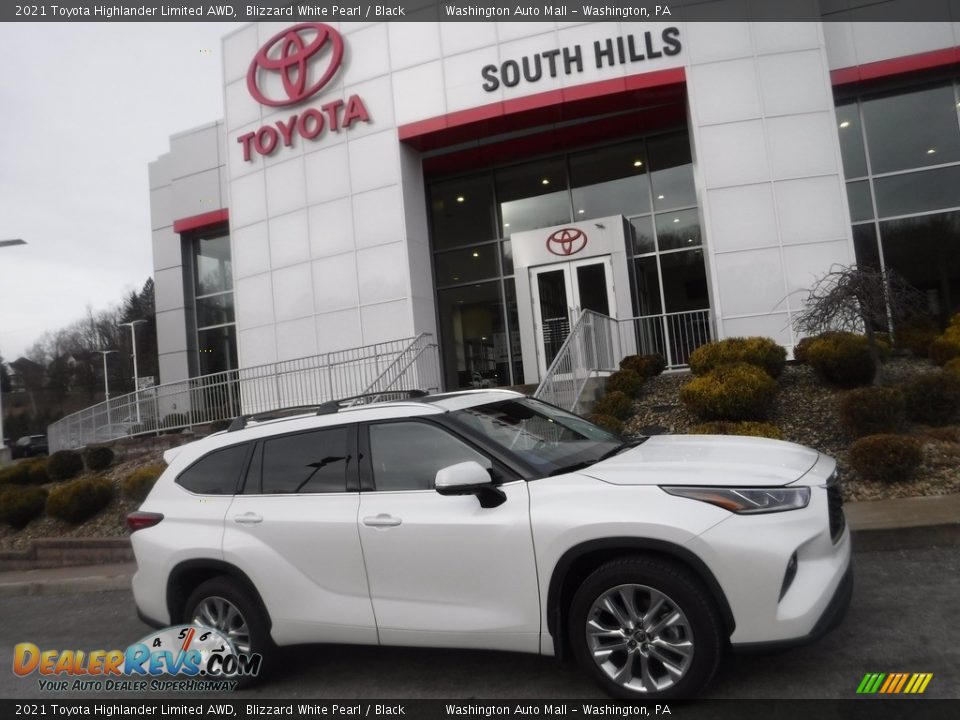 2021 Toyota Highlander Limited AWD Blizzard White Pearl / Black Photo #2