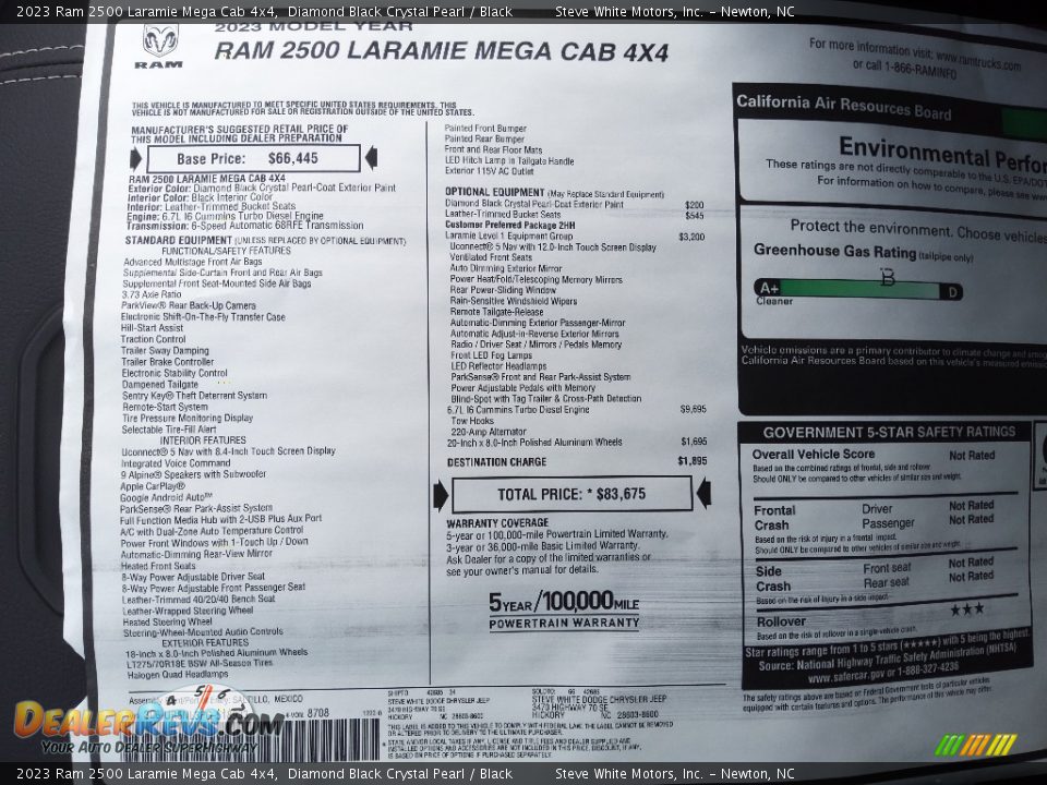 2023 Ram 2500 Laramie Mega Cab 4x4 Diamond Black Crystal Pearl / Black Photo #32