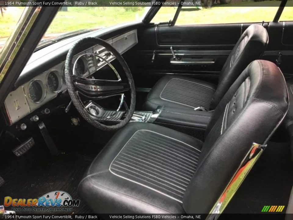 Black Interior - 1964 Plymouth Sport Fury Convertible Photo #3