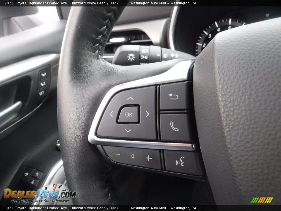 2021 Toyota Highlander Limited AWD Blizzard White Pearl / Black Photo #11
