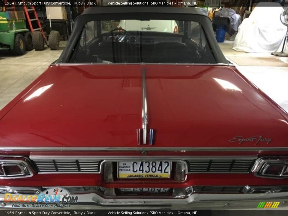 1964 Plymouth Sport Fury Convertible Ruby / Black Photo #19