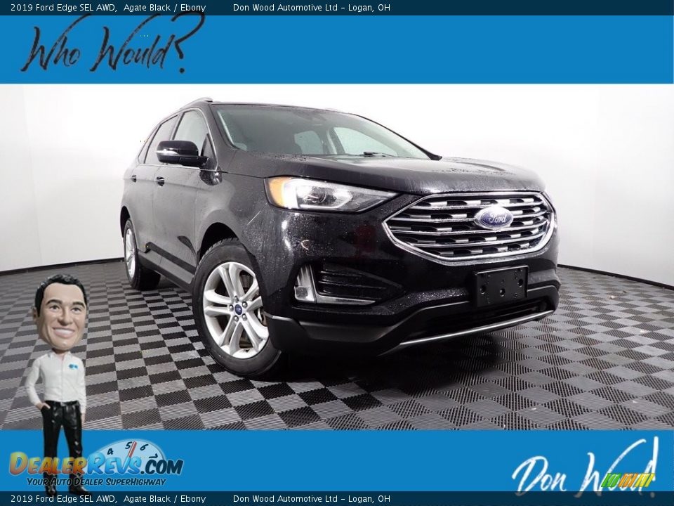 2019 Ford Edge SEL AWD Agate Black / Ebony Photo #1