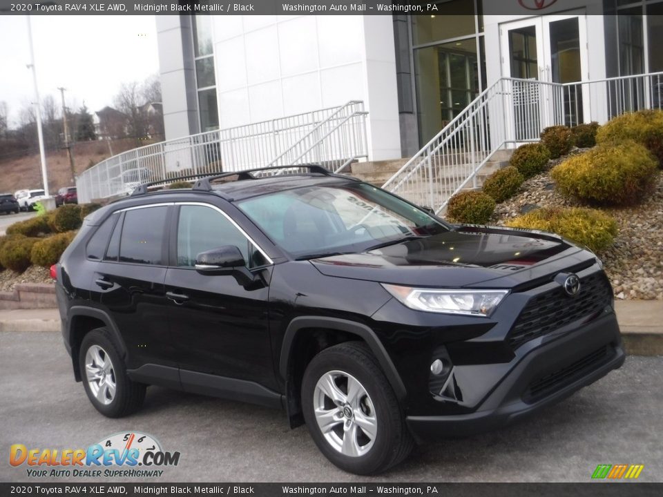 2020 Toyota RAV4 XLE AWD Midnight Black Metallic / Black Photo #1