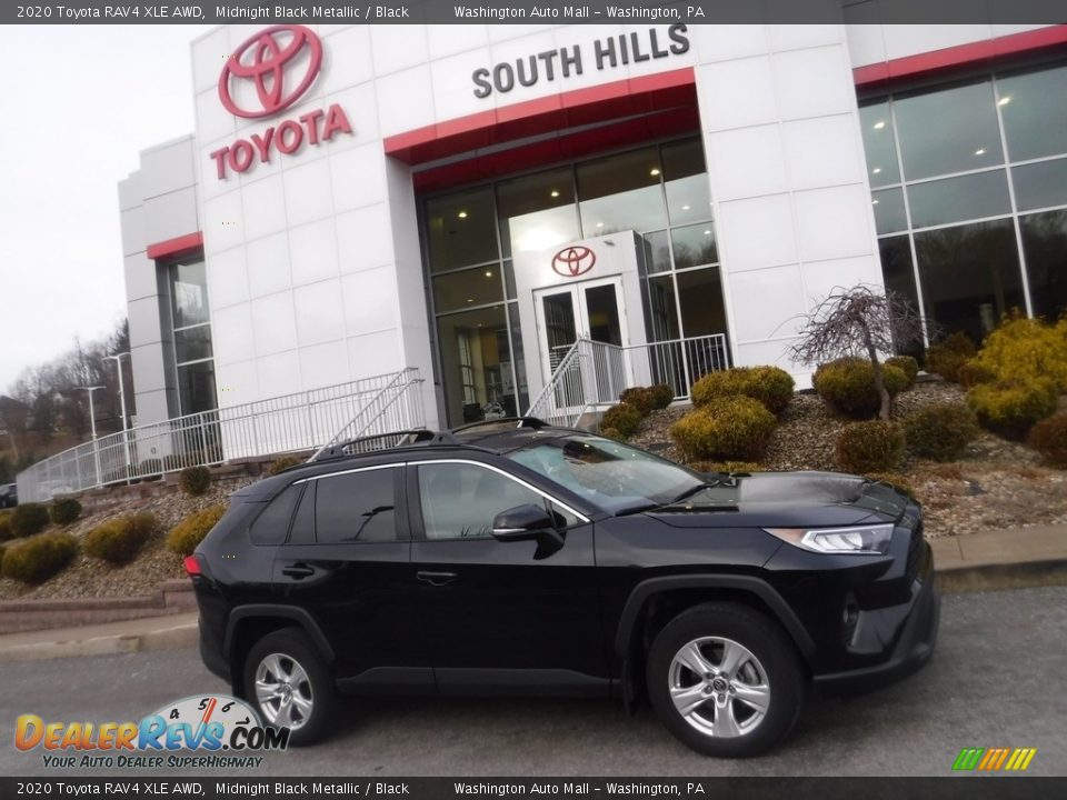 2020 Toyota RAV4 XLE AWD Midnight Black Metallic / Black Photo #2