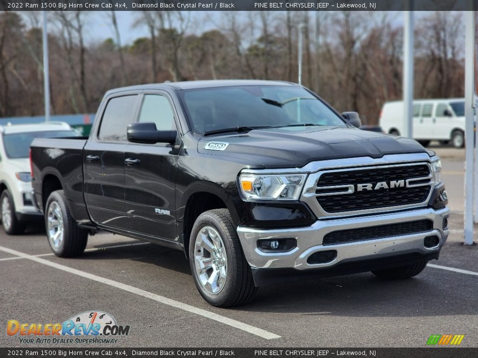 2022 Ram 1500 Big Horn Crew Cab 4x4 Diamond Black Crystal Pearl / Black Photo #3