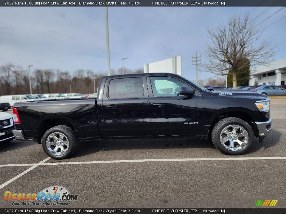 2022 Ram 1500 Big Horn Crew Cab 4x4 Diamond Black Crystal Pearl / Black Photo #4