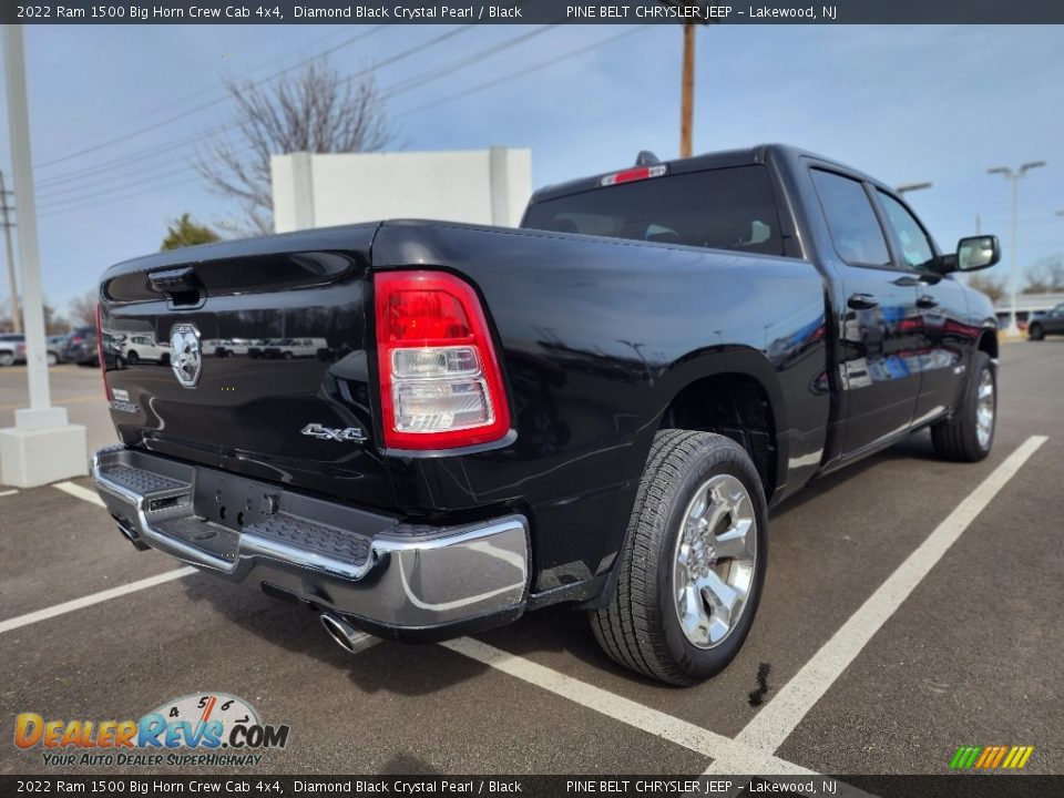 2022 Ram 1500 Big Horn Crew Cab 4x4 Diamond Black Crystal Pearl / Black Photo #6