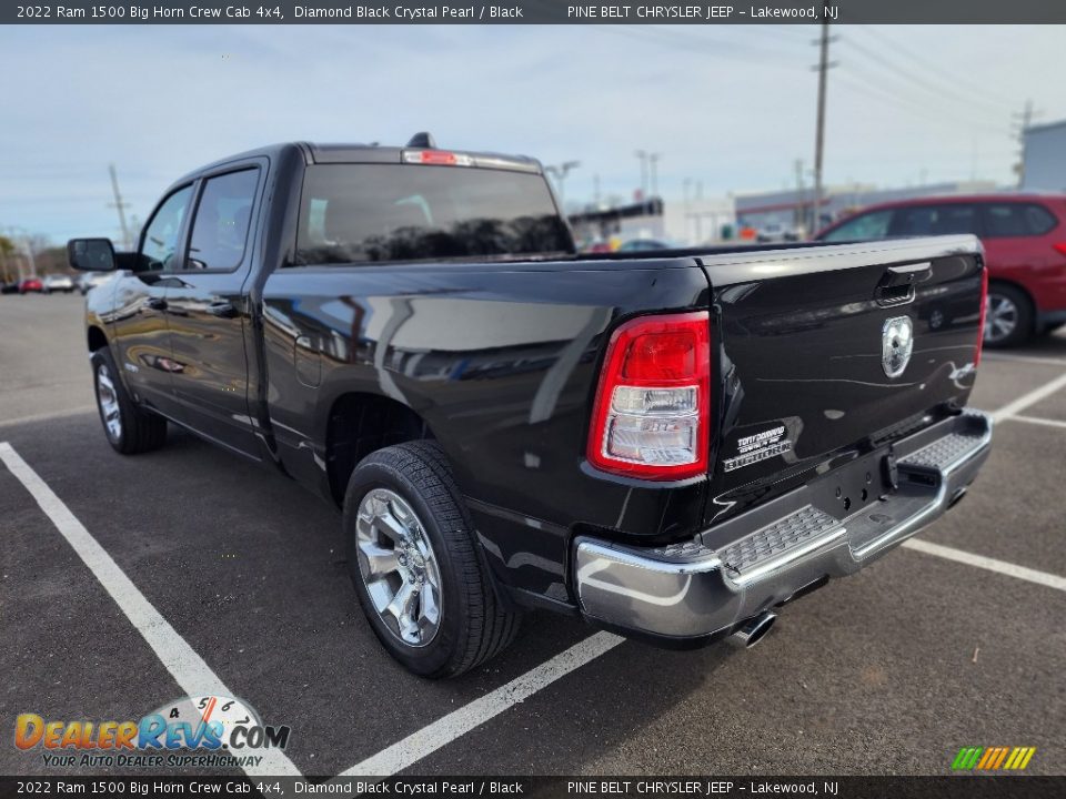2022 Ram 1500 Big Horn Crew Cab 4x4 Diamond Black Crystal Pearl / Black Photo #7