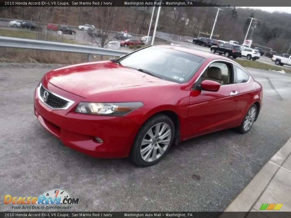 2010 Honda Accord EX-L V6 Coupe San Marino Red / Ivory Photo #10