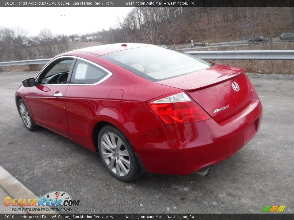 2010 Honda Accord EX-L V6 Coupe San Marino Red / Ivory Photo #12