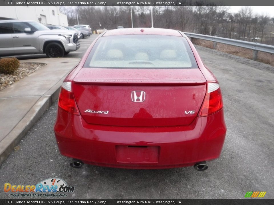 2010 Honda Accord EX-L V6 Coupe San Marino Red / Ivory Photo #13