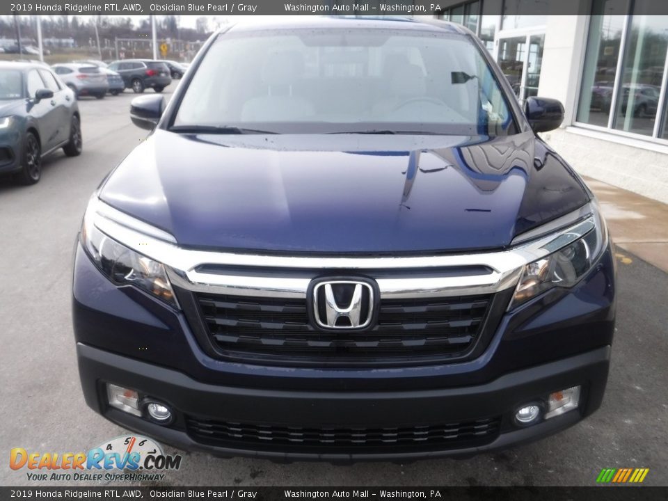 2019 Honda Ridgeline RTL AWD Obsidian Blue Pearl / Gray Photo #5