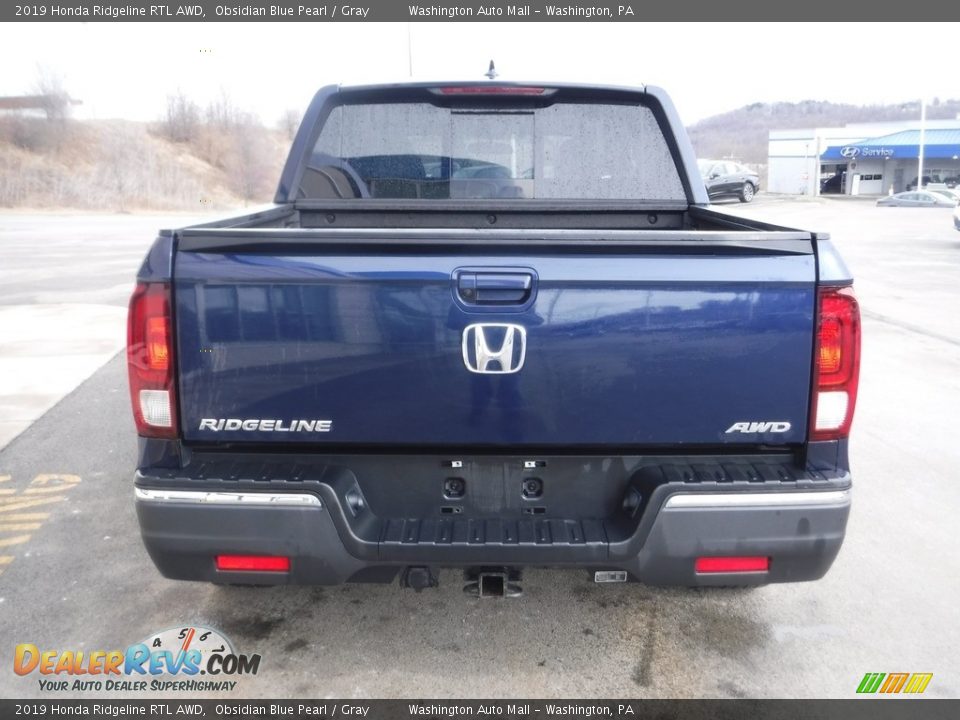 2019 Honda Ridgeline RTL AWD Obsidian Blue Pearl / Gray Photo #9