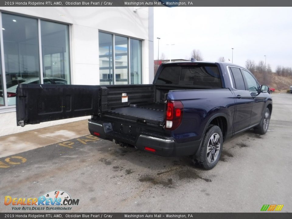 2019 Honda Ridgeline RTL AWD Obsidian Blue Pearl / Gray Photo #14