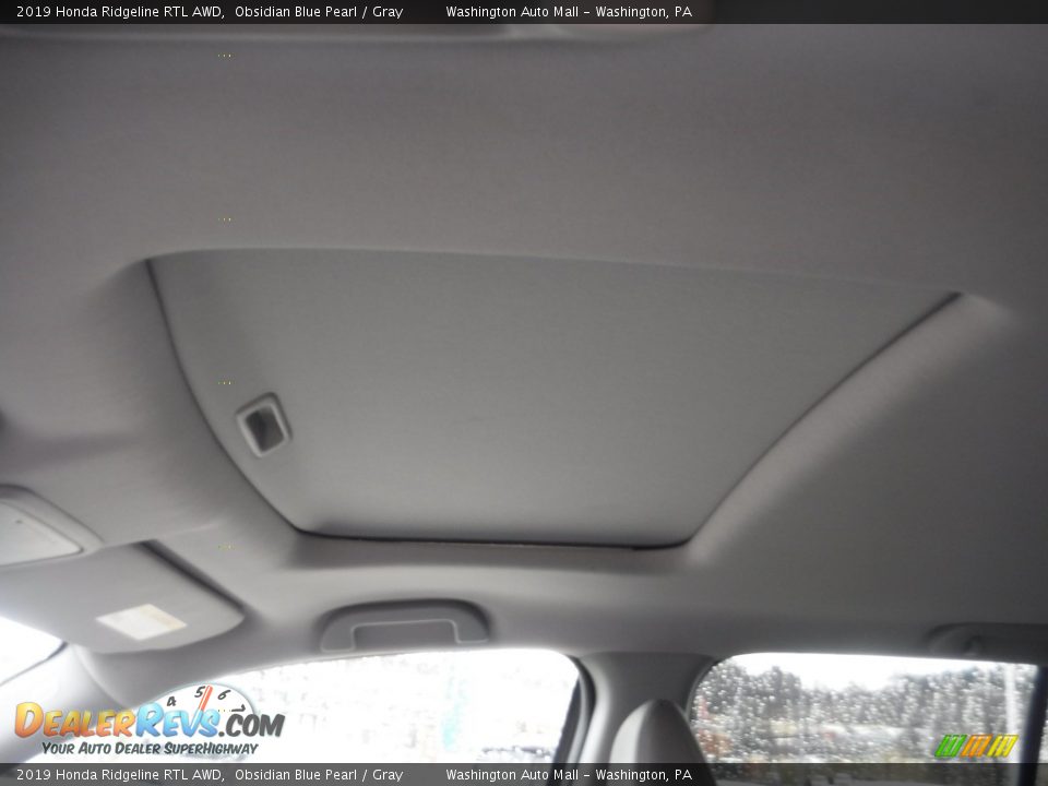 2019 Honda Ridgeline RTL AWD Obsidian Blue Pearl / Gray Photo #15