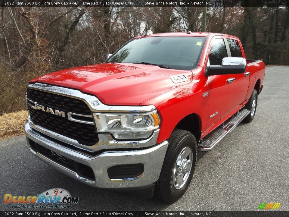 2022 Ram 2500 Big Horn Crew Cab 4x4 Flame Red / Black/Diesel Gray Photo #2