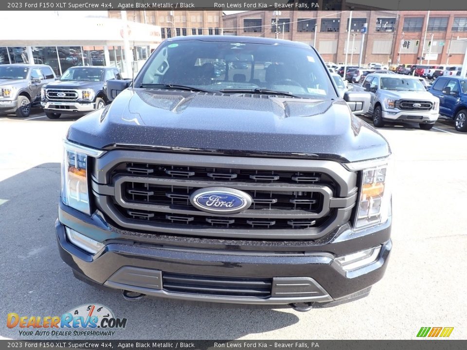 2023 Ford F150 XLT SuperCrew 4x4 Agate Black Metallic / Black Photo #3
