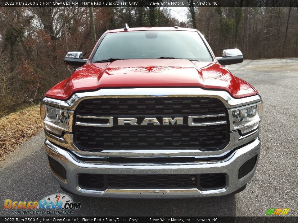 2022 Ram 2500 Big Horn Crew Cab 4x4 Flame Red / Black/Diesel Gray Photo #3