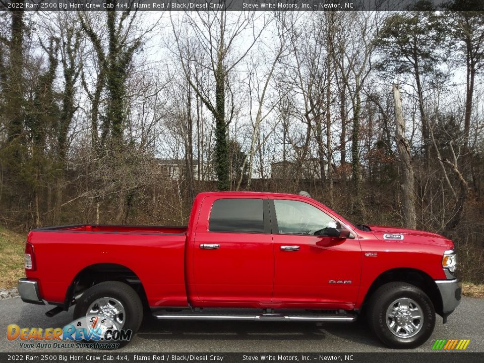 2022 Ram 2500 Big Horn Crew Cab 4x4 Flame Red / Black/Diesel Gray Photo #5