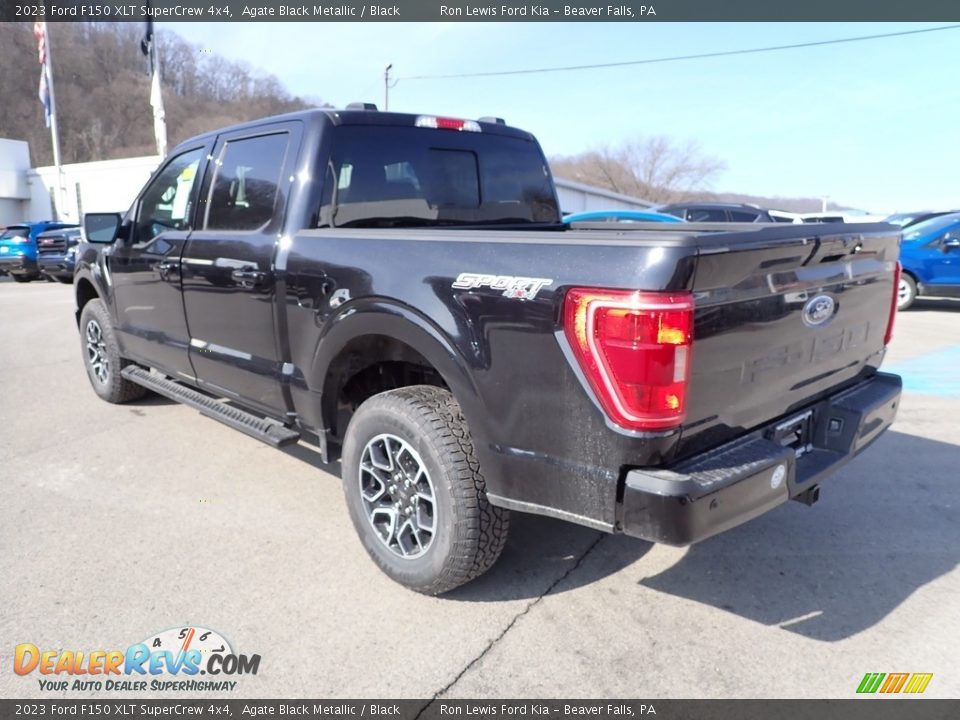 2023 Ford F150 XLT SuperCrew 4x4 Agate Black Metallic / Black Photo #6