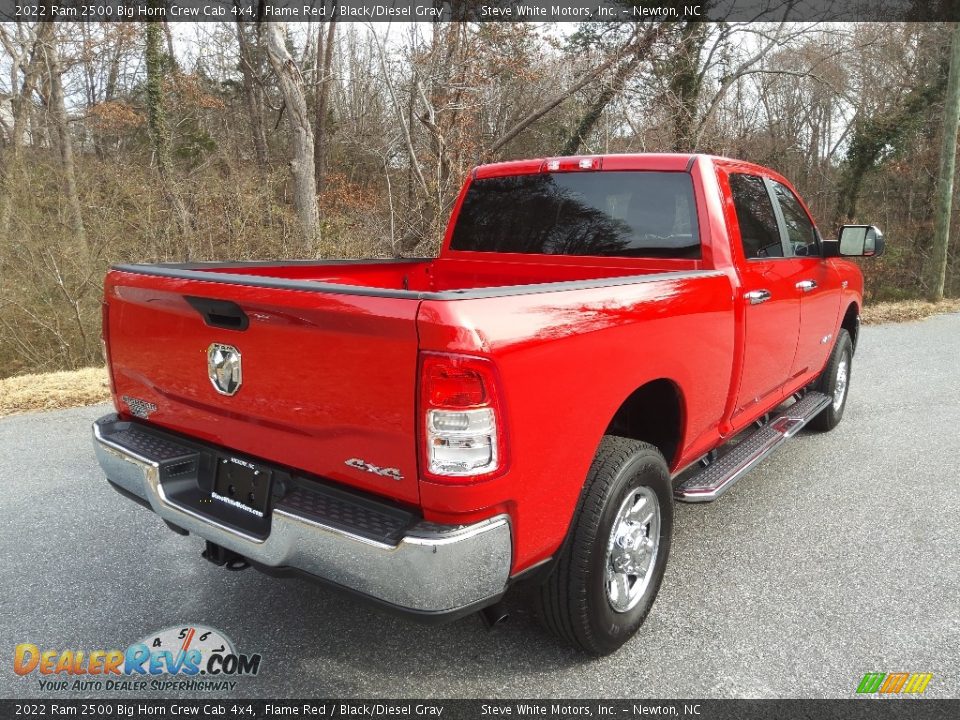 2022 Ram 2500 Big Horn Crew Cab 4x4 Flame Red / Black/Diesel Gray Photo #6