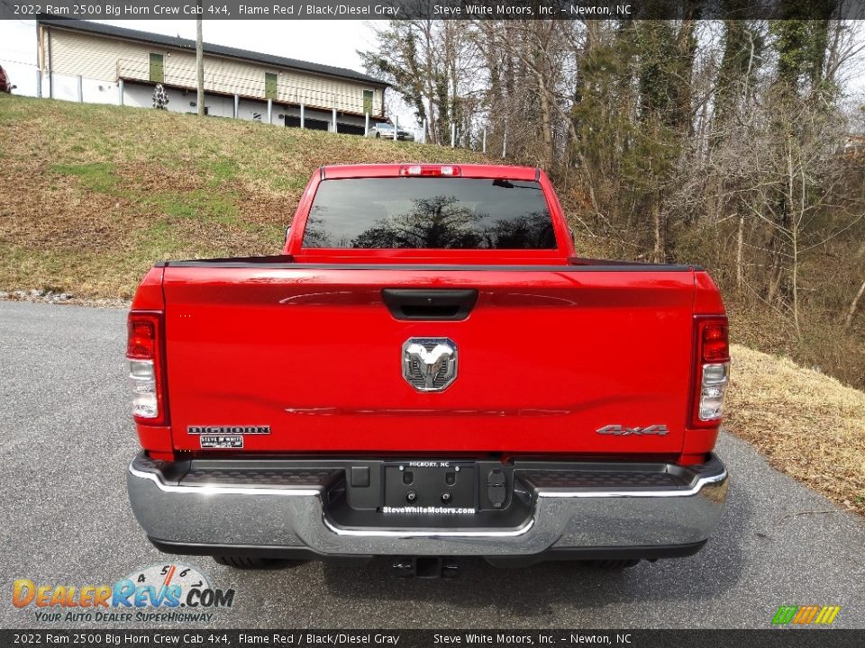 2022 Ram 2500 Big Horn Crew Cab 4x4 Flame Red / Black/Diesel Gray Photo #7