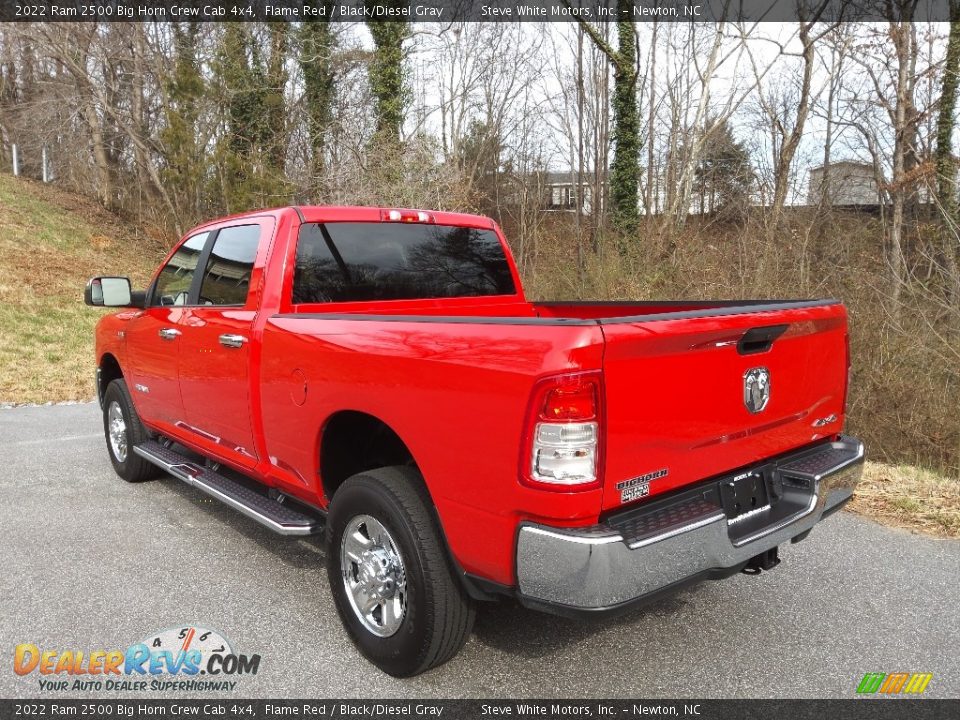 2022 Ram 2500 Big Horn Crew Cab 4x4 Flame Red / Black/Diesel Gray Photo #9