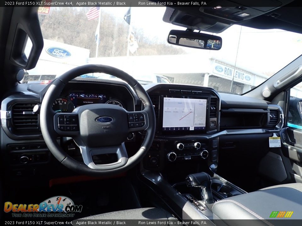 2023 Ford F150 XLT SuperCrew 4x4 Agate Black Metallic / Black Photo #13
