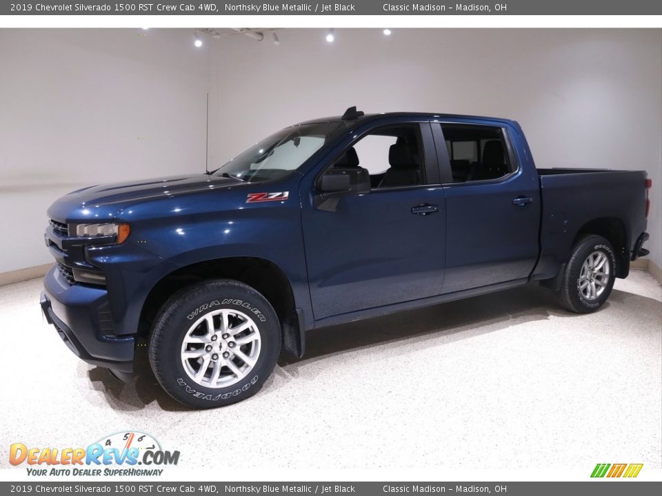 2019 Chevrolet Silverado 1500 RST Crew Cab 4WD Northsky Blue Metallic / Jet Black Photo #3