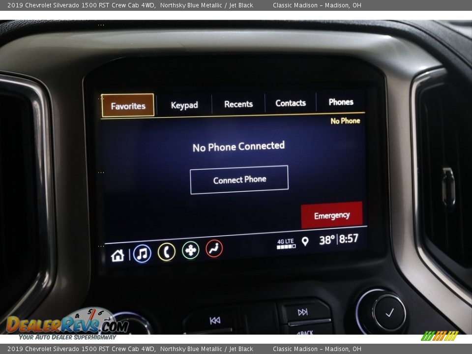 2019 Chevrolet Silverado 1500 RST Crew Cab 4WD Northsky Blue Metallic / Jet Black Photo #12