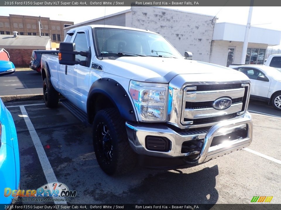 2016 Ford F350 Super Duty XLT Super Cab 4x4 Oxford White / Steel Photo #3