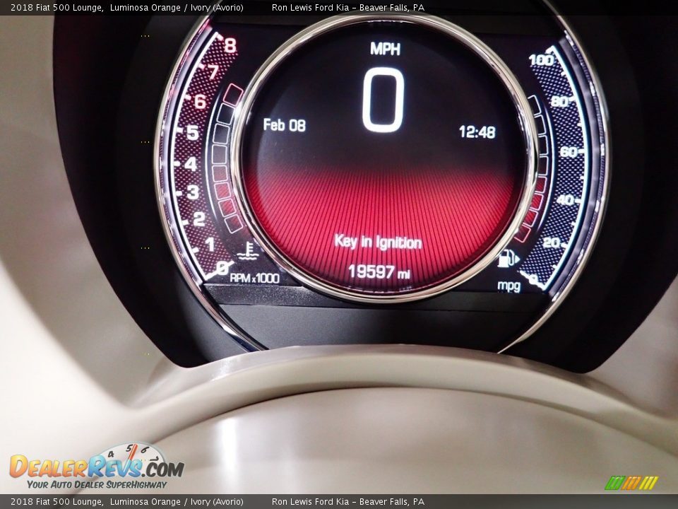 2018 Fiat 500 Lounge Gauges Photo #13