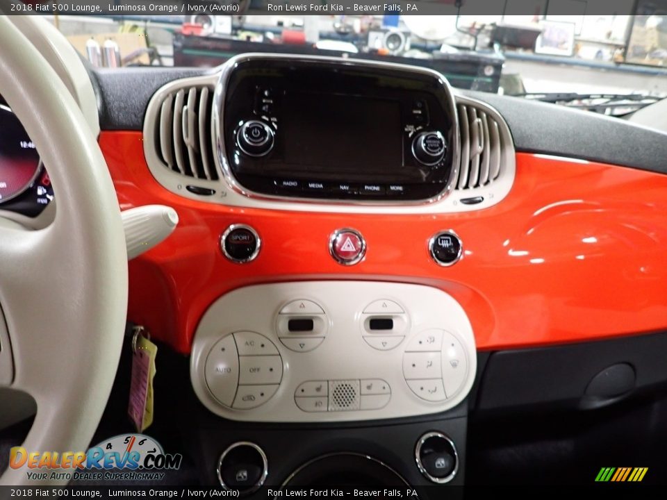Controls of 2018 Fiat 500 Lounge Photo #14