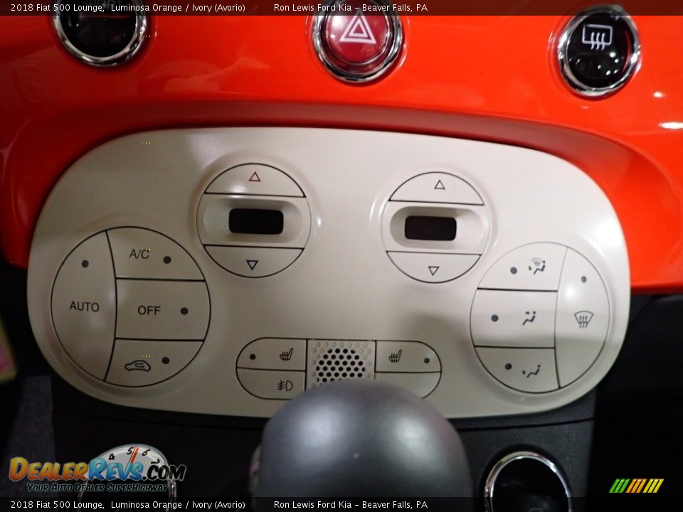 2018 Fiat 500 Lounge Luminosa Orange / Ivory (Avorio) Photo #18