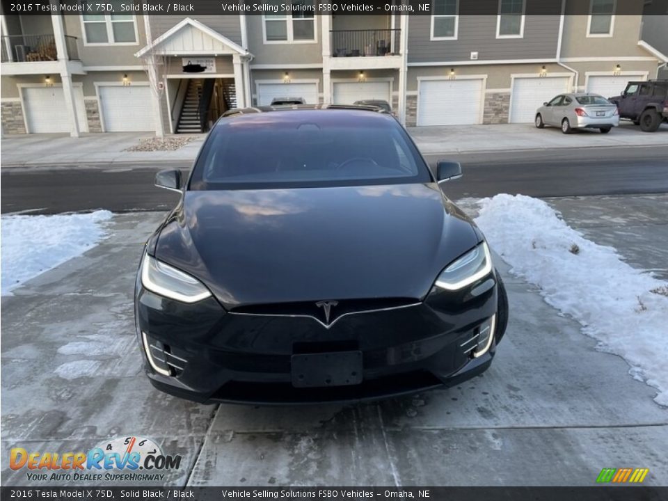 2016 Tesla Model X 75D Solid Black / Black Photo #3