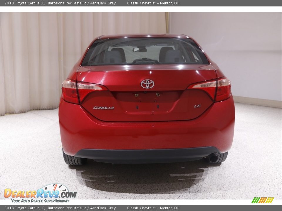 2018 Toyota Corolla LE Barcelona Red Metallic / Ash/Dark Gray Photo #18