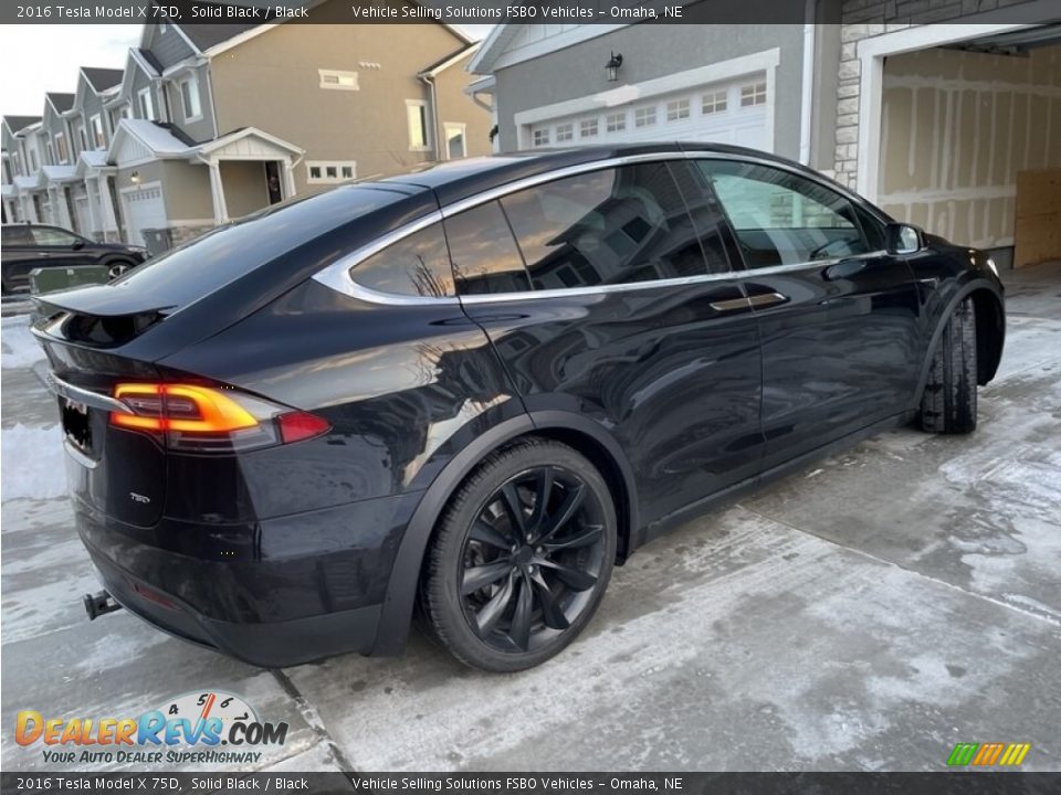 2016 Tesla Model X 75D Solid Black / Black Photo #6
