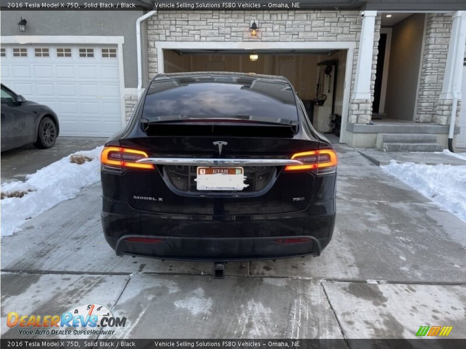 2016 Tesla Model X 75D Solid Black / Black Photo #7