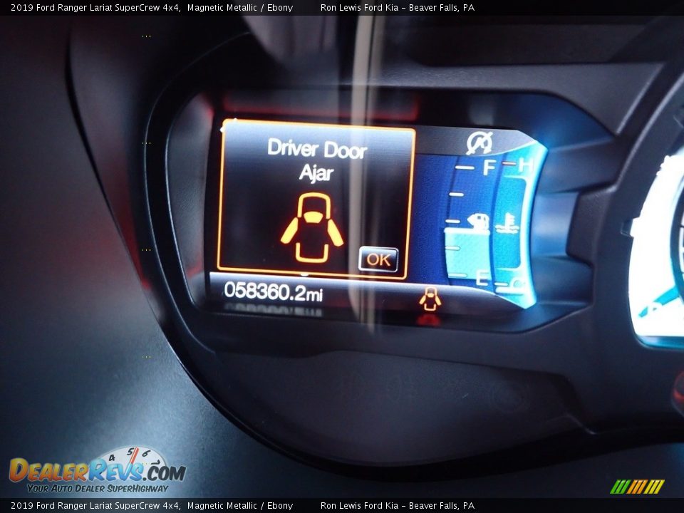 2019 Ford Ranger Lariat SuperCrew 4x4 Magnetic Metallic / Ebony Photo #17