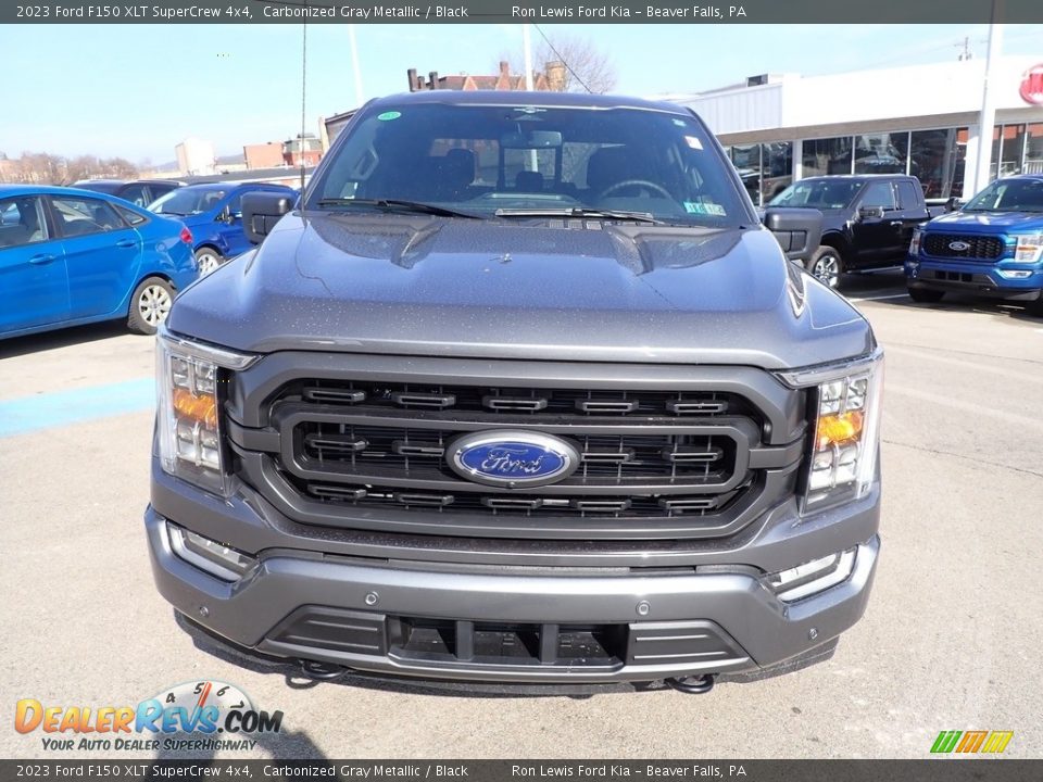2023 Ford F150 XLT SuperCrew 4x4 Carbonized Gray Metallic / Black Photo #3