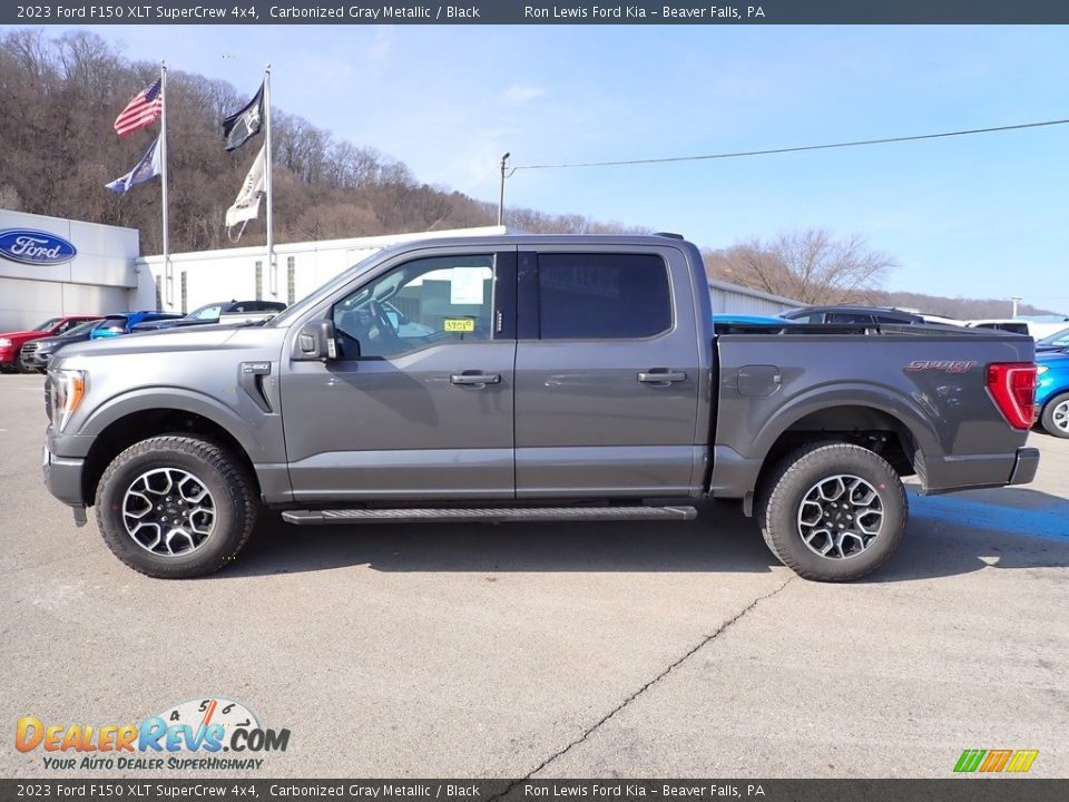 2023 Ford F150 XLT SuperCrew 4x4 Carbonized Gray Metallic / Black Photo #5