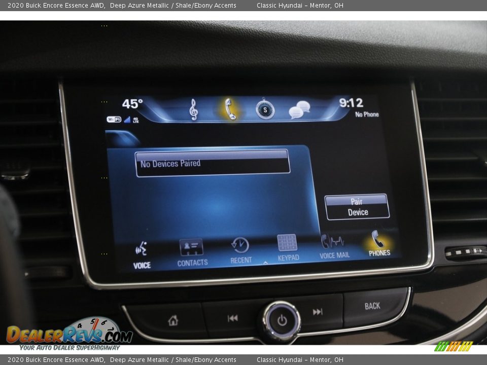 2020 Buick Encore Essence AWD Deep Azure Metallic / Shale/Ebony Accents Photo #12