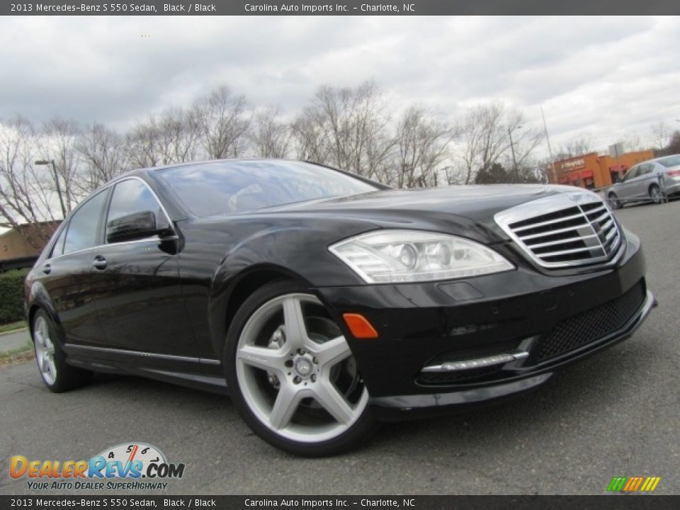 2013 Mercedes-Benz S 550 Sedan Black / Black Photo #1