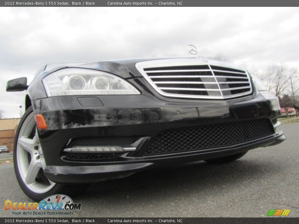 2013 Mercedes-Benz S 550 Sedan Black / Black Photo #2