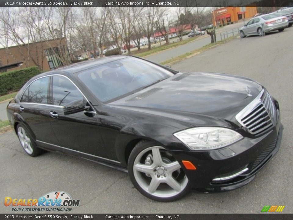 2013 Mercedes-Benz S 550 Sedan Black / Black Photo #3