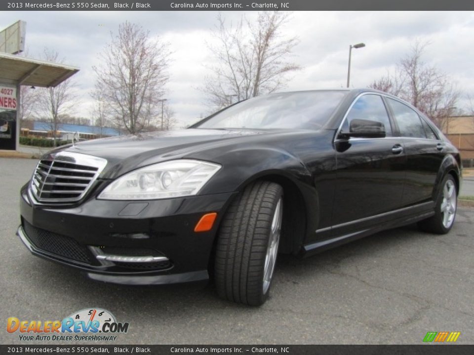 2013 Mercedes-Benz S 550 Sedan Black / Black Photo #6