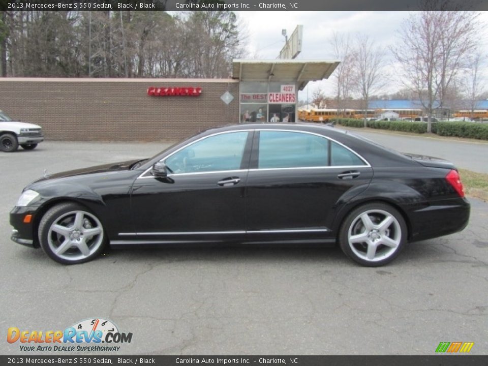 2013 Mercedes-Benz S 550 Sedan Black / Black Photo #7