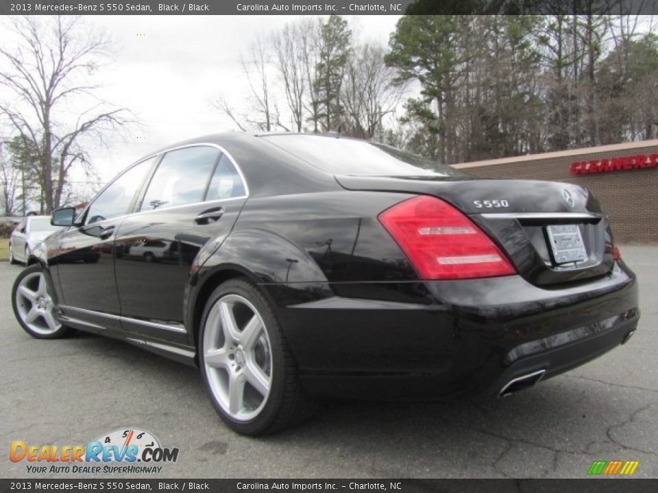 2013 Mercedes-Benz S 550 Sedan Black / Black Photo #8